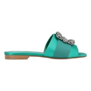 Manolo Blahnik Martamod Flat Green - NWT